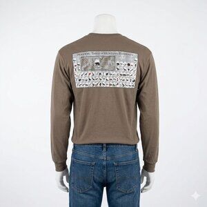 Columbia Periodic Table Hunting Graphic Long Sleeve T Shirt LT Brown Gorpcore